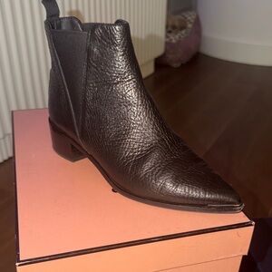 Authentic Acne Studios Black Leather Ankle Boots